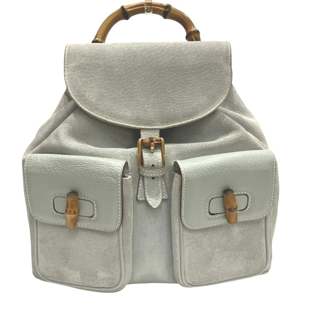 Gucci backpack/daypack, bamboo, suede, leather, 003.2058.0016